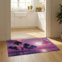 Hawaii Beach Palm Tree Floor Mat Flannel Door Mat Non-Slip Bedroom Living Room Home Decor 40x60cm