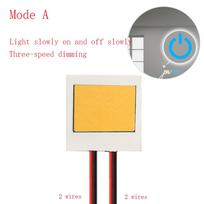 12V Touch Switch Sensor Three-speed Dimming Switch LED Stepless Color Dimmable Touch Sensor Hidden For Bathroom Mirror Lighting (as the picture,Other)