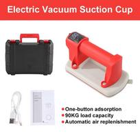 Powerful Air Pump Holder Electric Suction Cup Intelligent Digital Display Vacuum Grabber for Tile High-Power 4000 mAh Battery raudona