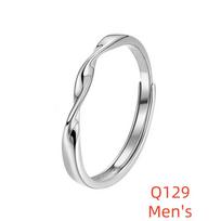925 Sterling Silver Romantic Fashion Mobius Couple Ring Birthday Anniversary Wedding Party Gift
