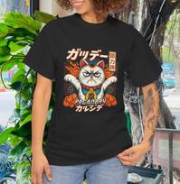 Dandadan Cat Anime Cute Funny Manga Turbo Granny Kawaii Cat T-Shirt Mens Womens Tees Top L