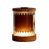 Personalized Photo Film Night Light Custom Rotating Picture Frame with Warm Light Wooden Film Roll Memory Box Gift for Anniversary Valentine's Day ruda