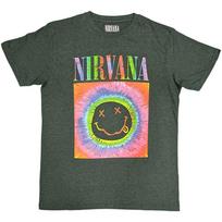 Nirvana Happy Face Glow Box T-Shirt Green New S