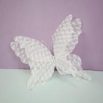 White Lace Organza Flower Decoration Artificial Yarn Giant Flower Wedding Background Decoration Handmade Faux Flower