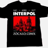 Interpol Mexico Zocalo Cdmx April 20 2026 T-shirt XXL