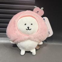 Chiikawa Pink Peach Self Deprecating Bear Plush Keychain With Pp Cotton For Gift Or Collectible rožinė