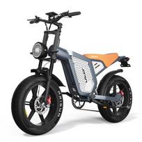 JANSNO X60G Dvigubo variklio elektrinis dviratis 1500W 48V 23Ah Nuimama baterija 20  Pilna pakaba Visureigis Off-Road E-dviratis Jansno X60G pilka spalva