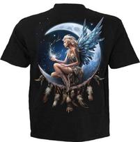 Spiral - MOON FAIRY (Unisex Black Short Sleeve T-Shirts) Small S