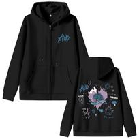 Ado World Tour Hibana Zipper Hoodie Men Women Fashion Japanese Cartoon Manga Style Jacket Unisex Casual Sweatshirt S