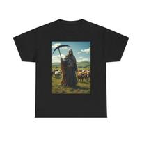 Grim Reaper Cattle Rancher Tee, Absurd Graphic Shirt, Funny Reaper Death T-Shirt 3XL