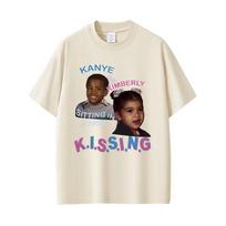 Rapper Kanye West  Kimberly Sitting in A Tree Kissing Funny Meme Tshirt Unisex Women Hip Hop T Shirts Unisexs Streetwear Hip Hop S