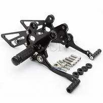 For Kawasaki Ninja 250R Ninja250 2008 2009 2010 2011 2012 Motorcycle CNC Aluminum Rearset Footpeg Footrest Rear Set Foot Pedal juoda