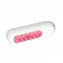 Refrigerator Odor Eliminator Rechargeable Portable Closet Deodorizer with Timer Function for Kitchen Closets Room Pets Cars rožinė raudona spalva