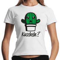 Cuddles? Cactus Hug Comic Saying Comedy Fun Women Girlie T-Shirt Mens Womens Tees Top 4XL