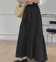 Japanese & Korean Retro Pleated High-Waist Fishtail Long Skirt Large juoda