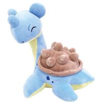 20cm Lapras pliušiniai žaislai pagalvė animacinis mielas Lapras pliušinė lėlė minkšta kimštinė Kawaii anime elfų lėlė gimtadienio dovanos mergaitėms 20*18*17cm mėlyna