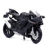 1/18 mastelio Yamaha YZF-R1 žaislinis motociklas, metalinis modelis 1:18 Super lenktynių kolekcijos dovana vaikams berniukams vaikui juoda