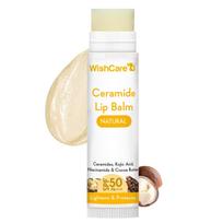 WishCare Lūpų balzamas SPF 50 PA+++ 5g moterims ir vyrams, skaistinantis tamsias lūpas, su drėkinančiu keramidų, niacinamidu, kakavos sviestu