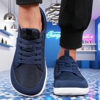 Vyriški plataus priekio basakojų tipo batai Unisex Bėgimui takais Kvėpuojantys Neslystantys Minimalistiniai Ėjimo Batai Madingi Tinklelio Kasdieniai Plataus Pirštų galiuko Sportbačiai 39 tamsiai mėlyna spalva
