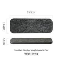 Abay Ceramic Rectangular Sushi & Dessert Plate