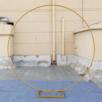 Lilang 2.2m Gold Metal Wedding Balloon Arch Ring Door kvadratinė pagrindinė spalva