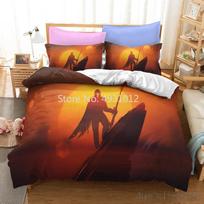 Anime 3D Printed Warrior Mandalorian Child Bedding Set Baby Duvet Cover Sets Bedclothes Twin Single King Kids Adult Gift EU Single(135*200cm)3pcs