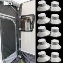 10pcs Camper Suction Cup Anchor Securing Hook High-Grip Awning Suction Cup Fixing Pads Caravan Motorhome Organiser Holders White