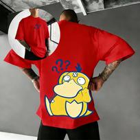 Unisex Pokemon Psyduck Anime Marškinėliai Vyrams Moterims Medvilniniai Trumpomis Rankovėmis T-shirt Grafinis Spaudinys Laisvalaikio Streetwear 2026 Vasaros Y2k Drabužiai S