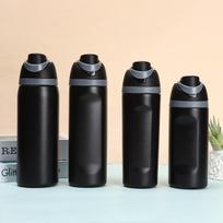 304 nerūdijančio plieno vandens buteliukas - Didelės talpos nešiojama atšokanti termosinė puodelis - Rankinis dvigubos šiaudelio puodelis 16oz