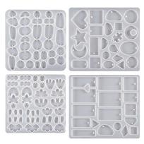 Geometry Keychain Earrings Molds Epoxy Silicone Mold Jewelry Casting DIY Crafts 1