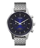 TRIWA NEVIL Chronograph Mėlynas Sidabrinis Grandinėlė Oficialus Šiaurės Šalių Vyriškas Laikrodis, Ciferblatas, Apyrankė, NEST130-BR021212, Importas, Švedija, Dizainas. gray