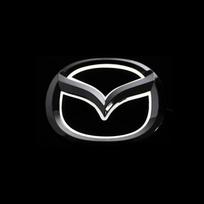 LED Badge Car Rear Front Light Emblem Logo Decoration for Mazda 2 3 6 CX7 8 CX5 MX5 323 Accessories Auto Styling Trunk Sticker 10.1cm X 7.90cm balta