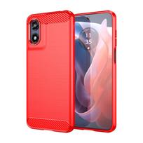 For Moto G Play 2026 Case For Motorola Moto G Play Cover Funda Coque Soft Silicone Brushed Shockproof Phone Bumper Moto G Play For Moto G Play2024 raudona