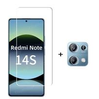Full Gule Glass For Xiaomi Redmi Note 14S Tempered Glass Redmi Note 14S Screen Protector Camera Lens Film Redmi Note 14S Redmi Note 14S