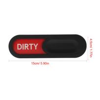 Dishwasher Magnet Clean Dirty Sign Cleaning Indicator Sticker Dishwasher Dirty Magnet Sign Reversible For Keep Kitchen juoda