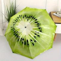 1pc Kiwi Fruit Pattern Automatic Opening/Closing Folding Umbrella with 94 Ribs, Plastic Handle, Windproof Portable Sunshade Um
