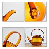 Borosilicate Glass Chinese Teapot 200ml Kung Fu Teapot for Juice Housewarming Gifts geltona
