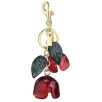 Keychain Pendant Resin Rose Bud Design Key Chain with Lobster Clasp Bag Charm Backpack Pendant Accessory raudona