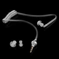 3.5mm Mono Stereo Air Tube Headset Earphone Anti-radiation Headphone balta