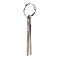 Mini Light Weight Compact Titanium Steel Tweezers TC4 Tweezers CNC Machining Clips Outdoor EDC Gadget Keychain Pendant Tool