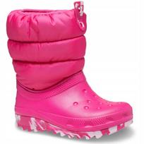 Crocs Classic Neo Puff Boot K 207684 |C11/Eu 28-29| Candy Pink