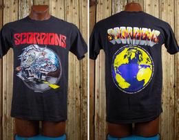 Vintage Scorpions World Tour Concert T Shirt 90s Black L