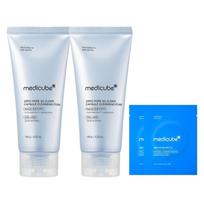Medicube Zero Pore Exosome Capsule Foam Cleanser Deep Purifying Sebum Care Duo 120ml x 2 (+ 4 Pads)