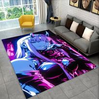 Cartoon Zero Two Sexy Girl DARLING in FRANXX  Carpet Rug for Bedroom Living Room Sofa Doormat Home Decor,Kid Area Rug Non-slip 40x60cm