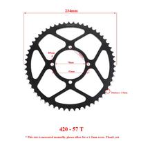 420 57T Black Rear Sprocket 76mm Chain Disc For Motorcycle Honda ATV Quad Mini Dirt Pit Bike Buggy Go Kart Accessories