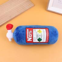 Car Seat Neck Pillow Creative NOS Nitrous Oxide Bottle Soft Plush Car Headrest Car Decoration Neck Support Seat Cushion mėlyna