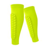Men’s Honeycomb Padded Shin Guards Compression Calf Sleeves Protective Leg Sleeves for Sports and Outdoor Activities 2 Pack M