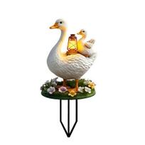 2D Animal Garden Stake, Cute Duck Yard Art Stake, Rusty Squirrel Garden Decoration for Yard Tree Lawn Flower Bed A