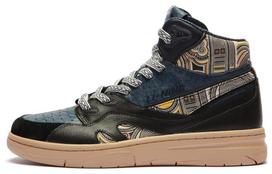 Li Ning Cushioning Slip Resistant High top Skateboard Shoes Women's Blue Black AZGS044-3 37