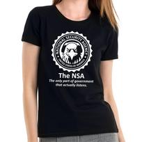 NSA National Security Agency USA Edward Snowden Fun Comedy Women's Girlie T-Shirt Mens Womens Tees Top S